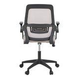 Scaun de birou Reji, mesh, 58x60x99 cm - Gri-Bej-Negru