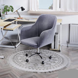 Scaun de birou Xever, catifea, Roz - Gri, 54x55x80 cm - Scaun de birou Xever, catifea, Roz - Gri, 54x55x80 cm