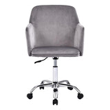 Scaun de birou Xever, catifea, Roz - Gri, 54x55x80 cm - Gri
