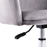 Scaun de birou Xever, catifea, Roz - Gri, 54x55x80 cm - Gri