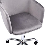 Scaun de birou Xever, catifea, Roz - Gri, 54x55x80 cm - Gri