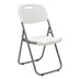 Scaun de camping pliabil comercial Edison cu si armat, alb, 45x50x88 cm