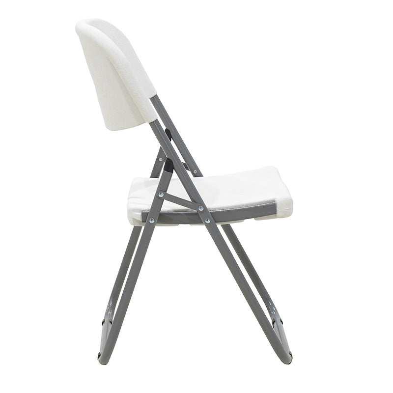 Scaun de camping pliabil comercial Edison cu si armat, alb, 45x50x88 cm