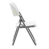 Scaun de camping pliabil comercial Edison cu si armat, alb, 45x50x88 cm