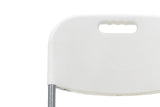 Scaun de camping pliabil comercial Edison cu si armat, alb, 45x50x88 cm