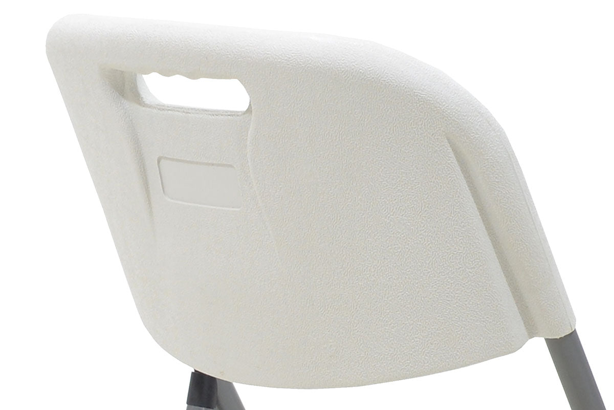 Scaun de camping pliabil comercial Edison cu si armat, alb, 45x50x88 cm