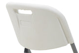 Scaun de camping pliabil comercial Edison cu si armat, alb, 45x50x88 cm