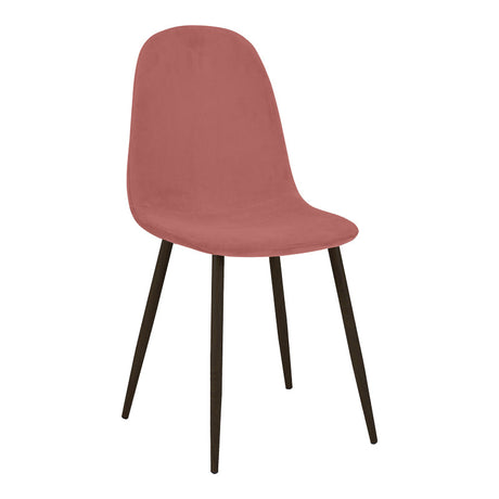 Scaun de sufragerie Bella cu funcție confortabilă, Stil Modern, Velvet, Cadru metalic, negru, 44x52x89 cm