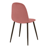Scaun de sufragerie Bella cu funcție confortabilă, Stil Modern, Velvet, Cadru metalic, negru, 44x52x89 cm