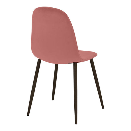 Scaun de sufragerie Bella cu funcție confortabilă, Stil Modern, Velvet, Cadru metalic, negru, 44x52x89 cm