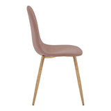 Scaun de sufragerie Bella din catifeamar putred, Natural, 43x52x89 cm