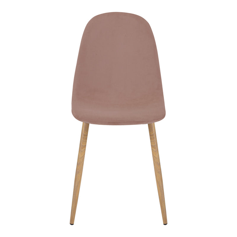 Scaun de sufragerie Bella din catifeamar putred, Natural, 43x52x89 cm