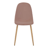 Scaun de sufragerie Bella din catifeamar putred, Natural, 43x52x89 cm