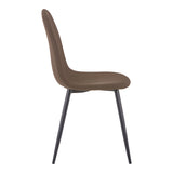 Scaun de sufragerie Bella din maro metal, neagra, 44x52x89 cm
