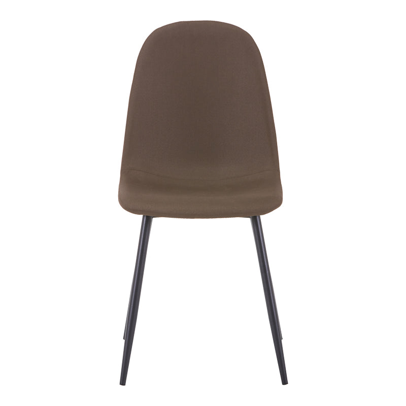 Scaun de sufragerie Bella din maro metal, neagra, 44x52x89 cm