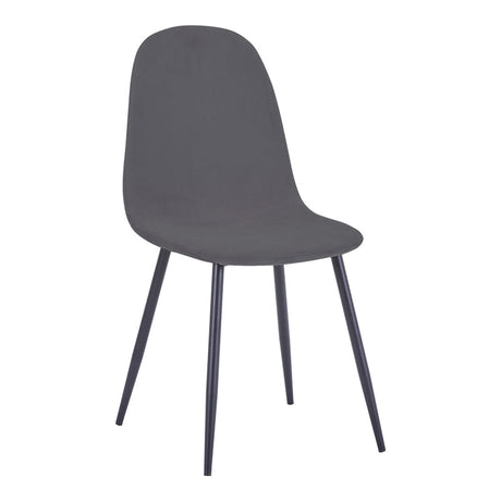 Scaun de sufragerie Bella din Panza neagra metal, negru, 43x52x89 cm