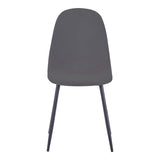 Scaun de sufragerie Bella din Panza neagra metal, negru, 43x52x89 cm