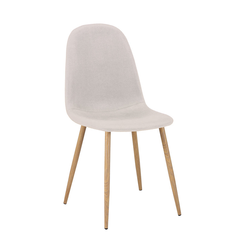Scaun de sufragerie Bella din stofa gri, deschis Natural, 43x52x89 cm - Gri