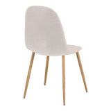 Scaun de sufragerie Bella din stofa gri, deschis Natural, 43x52x89 cm - Gri