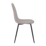 Scaun de sufragerie Bella gri metal, negru, 43x52x89 cm