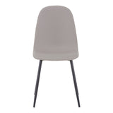 Scaun de sufragerie Bella gri metal, negru, 43x52x89 cm