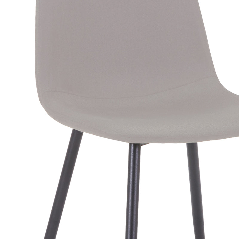 Scaun de sufragerie Bella gri metal, negru, 43x52x89 cm