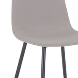 Scaun de sufragerie Bella gri metal, negru, 43x52x89 cm