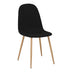 Scaun de sufragerie Bella din stofa gri, deschis Natural, 43x52x89 cm