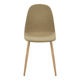 Scaun de sufragerie Bella din stofa gri, deschis Natural, 43x52x89 cm - Bej