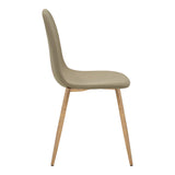 Scaun de sufragerie Bella din stofa gri, deschis Natural, 43x52x89 cm - Bej
