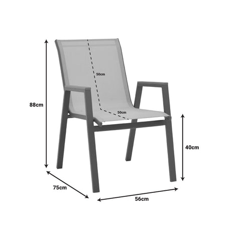 Scaun de exterior Azelie, Cappuccino-Champagne, 56x75x88 cm