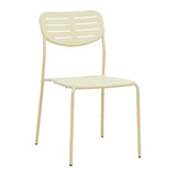Scaun exterior Deraby, metal, 52x46x83 cm - Crem