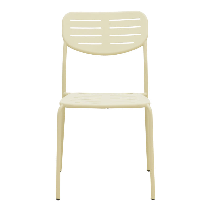 Scaun exterior Deraby, metal, 52x46x83 cm - Crem