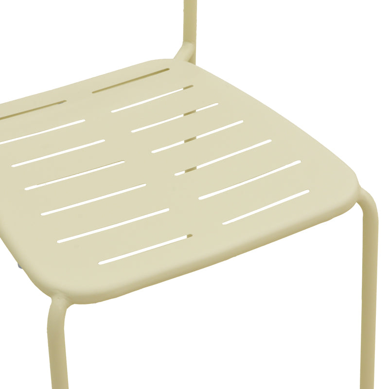 Scaun exterior Deraby, metal, 52x46x83 cm - Crem