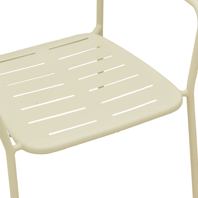 Fotoliu exterior Deraby, metal, 56x46x83 cm - Crem