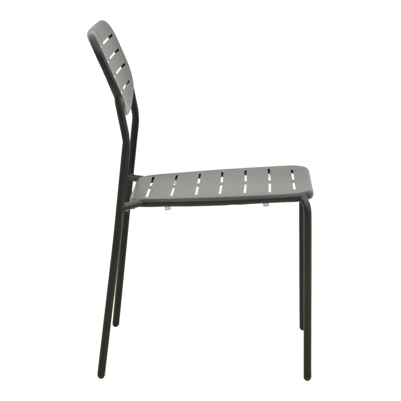 Scaun exterior Deraby, metal, 52x46x83 cm - Negru