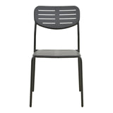 Scaun exterior Deraby, metal, 52x46x83 cm - Negru