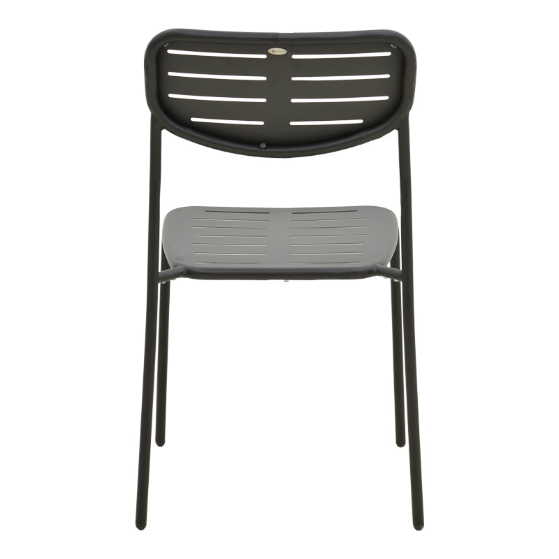 Scaun exterior Deraby, metal, 52x46x83 cm - Negru