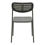 Scaun exterior Deraby, metal, 52x46x83 cm - Negru