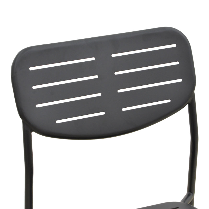 Scaun exterior Deraby, metal, 52x46x83 cm - Negru