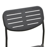 Scaun exterior Deraby, metal, 52x46x83 cm - Negru