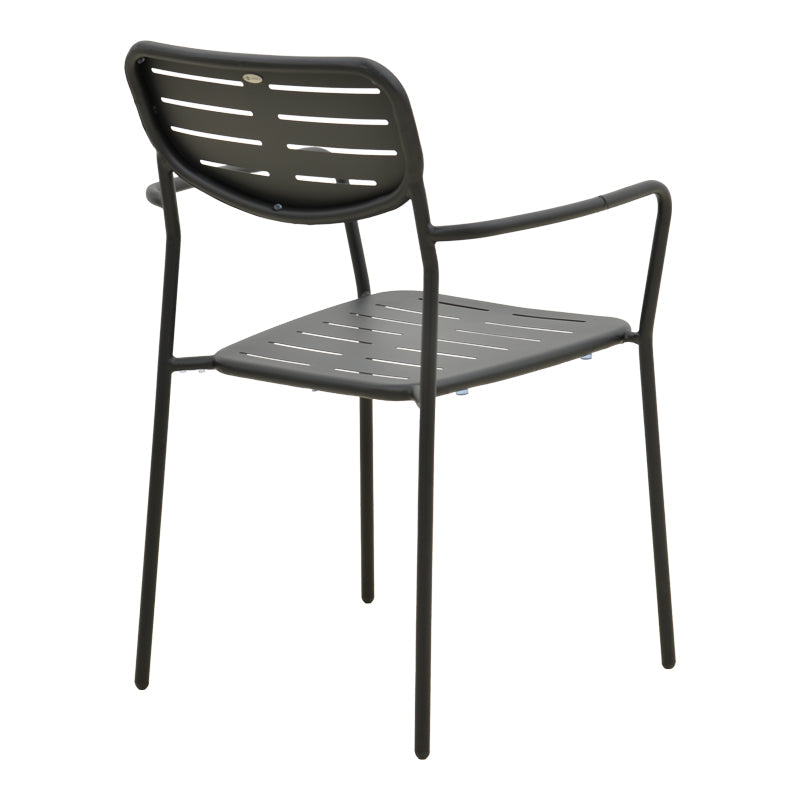 Fotoliu exterior Deraby, metal, 56x46x83 cm - Negru