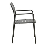 Fotoliu exterior Deraby, metal, 56x46x83 cm - Negru