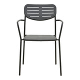 Fotoliu exterior Deraby, metal, 56x46x83 cm - Negru
