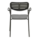 Fotoliu exterior Deraby, metal, 56x46x83 cm - Negru