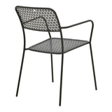 Fotoliu exterior Federal, metal, 57x58x82 cm - Negru