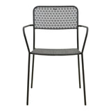 Fotoliu exterior Federal, metal, 57x58x82 cm - Negru