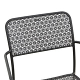 Fotoliu exterior Federal, metal, 57x58x82 cm - Negru