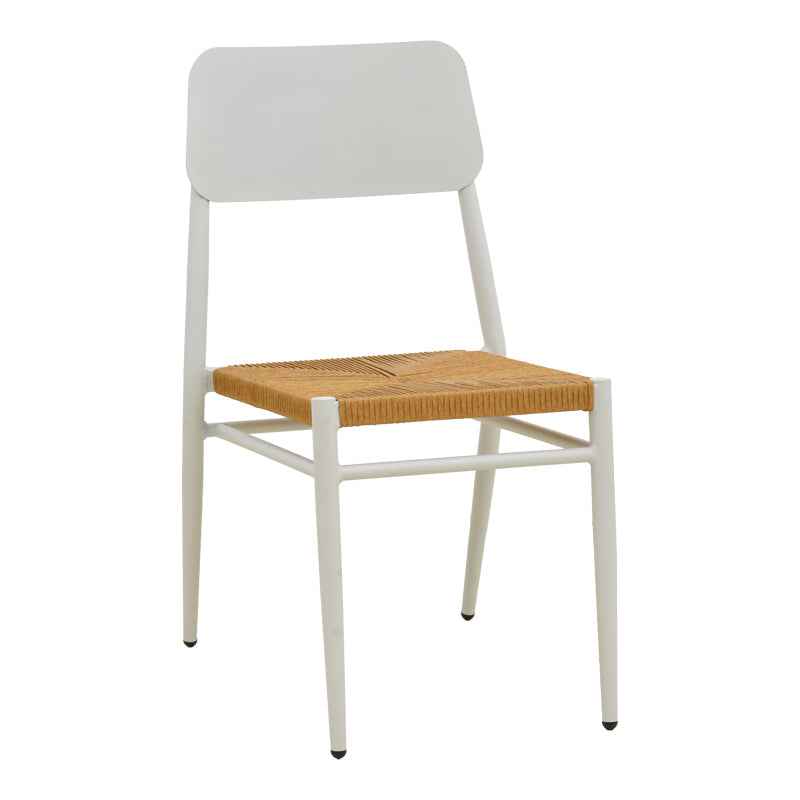 Scaun de exterior Giardino, Alb-Natural, 45x56x82 cm - Scaun de exterior Giardino, Alb-Natural, 45x56x82 cm