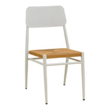Scaun de exterior Giardino, Alb-Natural, 45x56x82 cm - Scaun de exterior Giardino, Alb-Natural, 45x56x82 cm